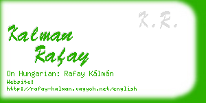 kalman rafay business card